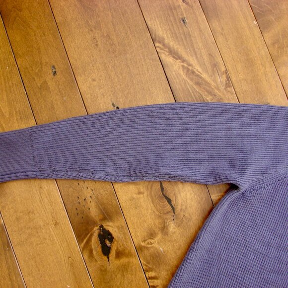 Athleta Purple Hanover V-neck Sweater Tunic Ribbed Merino Wool Blend Size Small - Picture 7 of 12